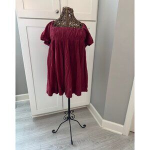 Free People | Marina Mini Dress | Wild Garnet Red | Large | NWOT